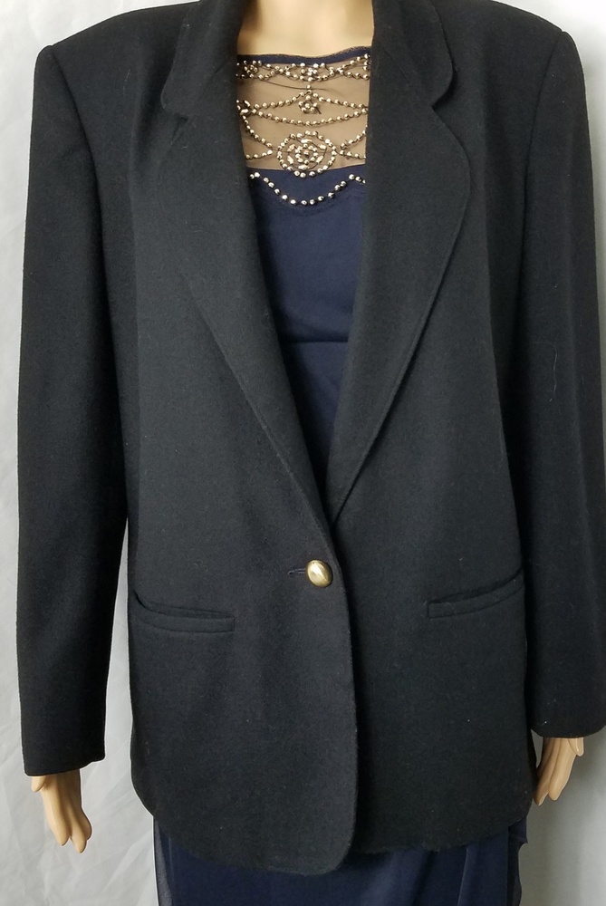 Radcliffe Wool Blazer Black Sz 14